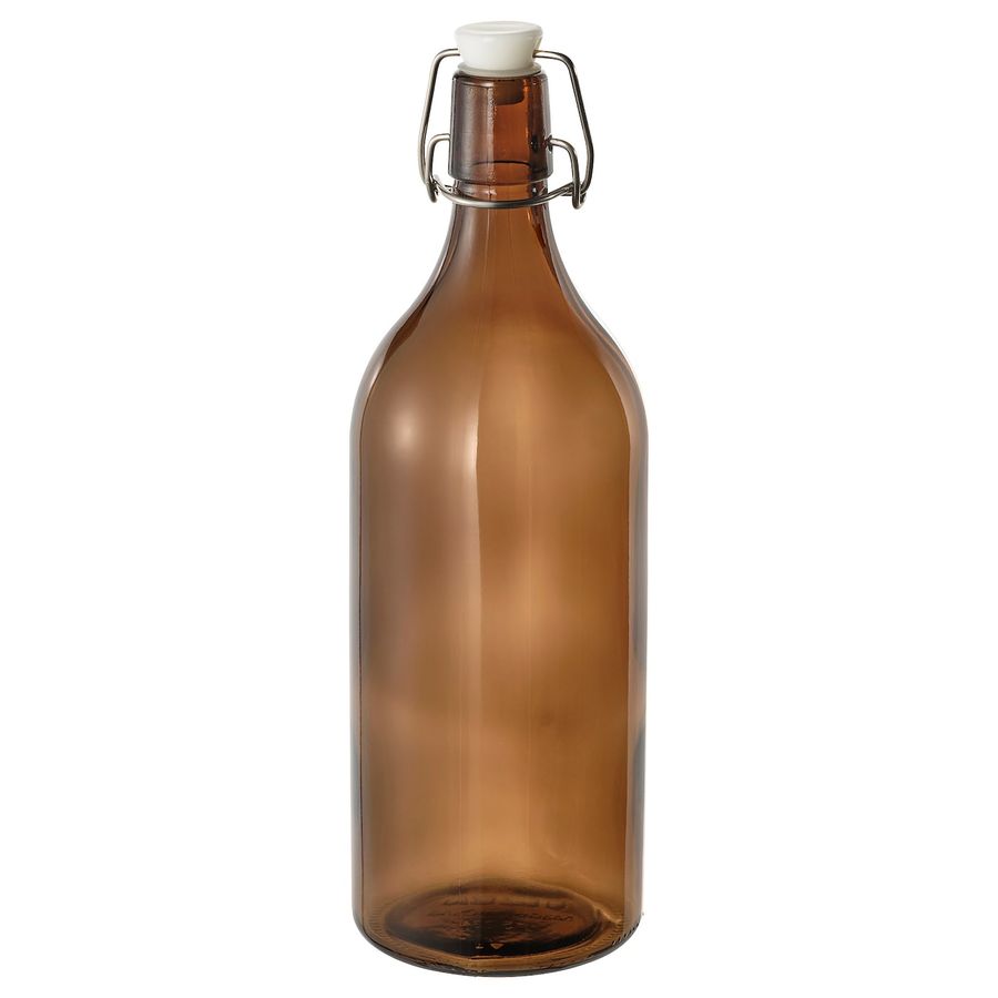 KORKEN Bottle with stopper, brown, 34 oz - IKEA added by Piper Stromatt