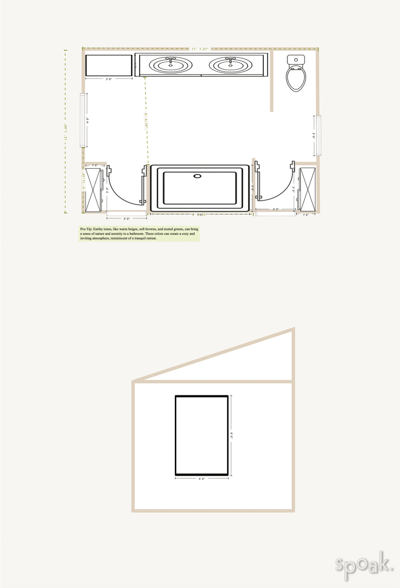 Bathroom Layout designed by Amanda Higgins