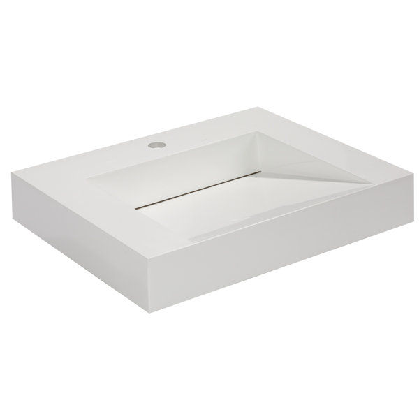 Aquamoon Venice 24'' Glossy Acrylic Rectangular Drop-in Bathroom Sink added by Jamie Moon
