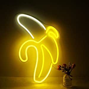 Large Banana Neon Sign, Led Banana Neon Light USB Powered Night Light as Wall Decor for Kids Room, Living Room, Office Room, Bar, Restaurant, Christmas, Festival, Party (Banana) added by Rachel Frankel