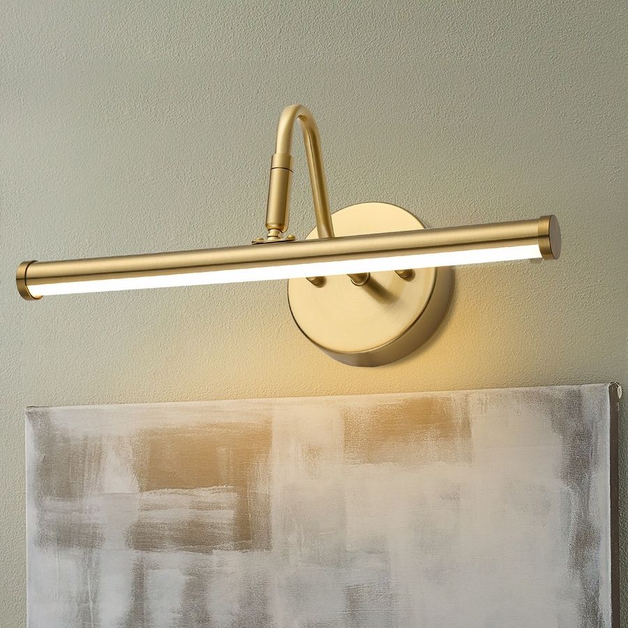 Dimmable LED Picture Light Fixture, Plug in/ Hardwired, 3000K/ 4000K/ 5000K, Matte Black/ Brass Gold, CRI90+ - Bed Bath & Beyond - 36092846 added by Ashley Adams