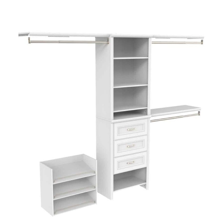 ClosetMaid Impressions Premium 60 in. W - 120 in. W White Wood Closet System 53863 - The Home Depot added by HELEN SALGADO