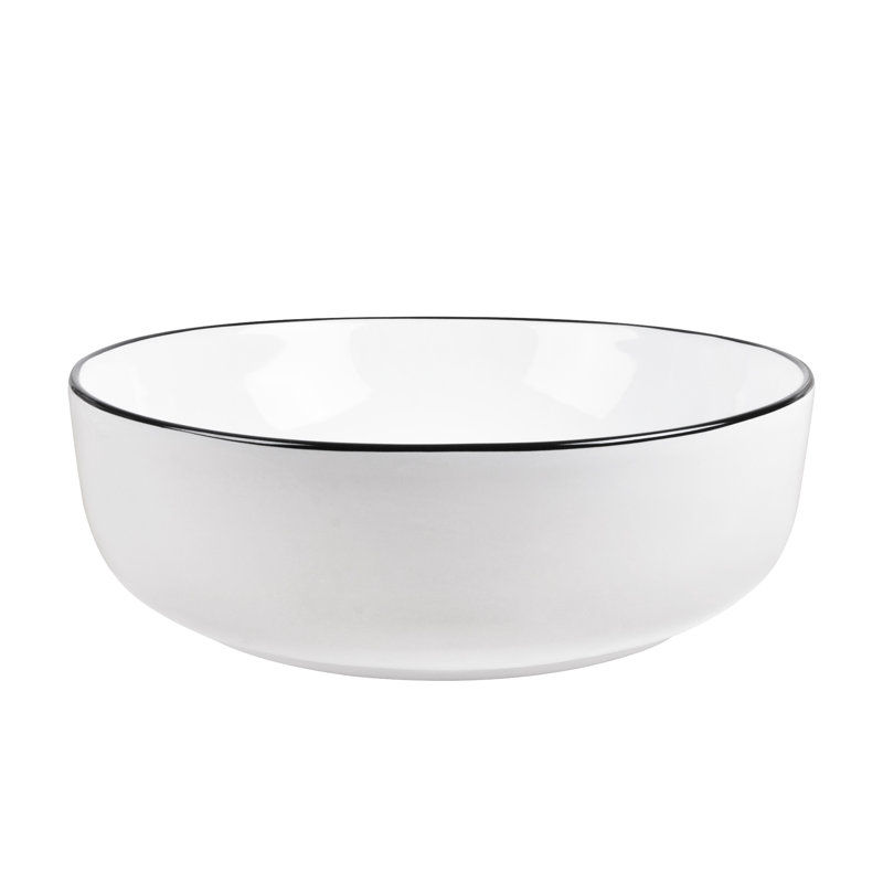 DeerValley Symmetry 16'' Circular White/Black Ceramic Vessel Bathroom Sink added by Alyssa Hennessey
