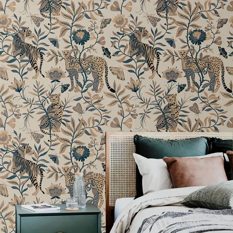 Self-adhesive Wallpaper, Tropical Jungle Animals Pattern Contact Paper, Peel And Stick, Waterproof Removable Living Room Kitchen Bedroom Dormitory Wallpaper, Furniture Refurbishment Wallpaper, Fall Aesthetic Wallpaper - Temu added by Shannon Jernigan