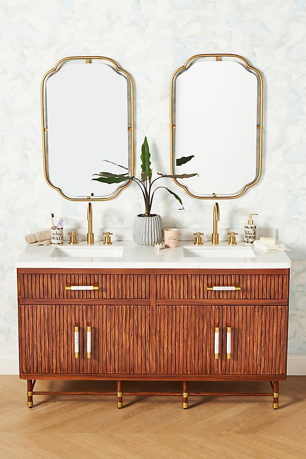 Deluxe Tamboured Double Bathroom Vanity added by Sarah Kaiser