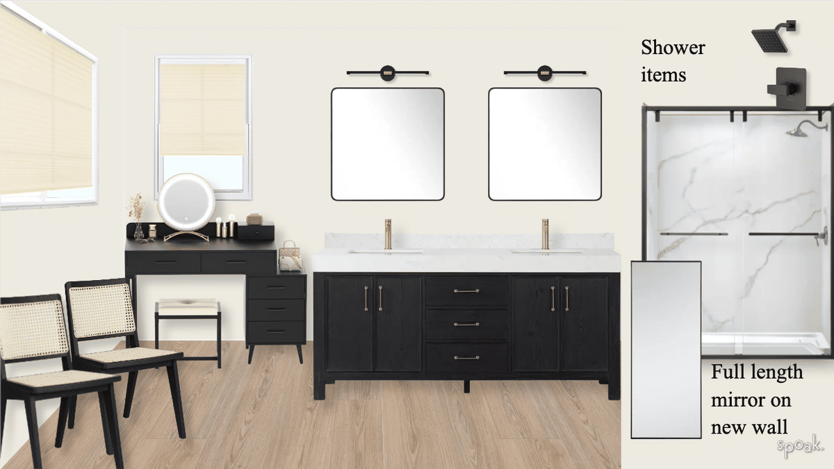 Primary Bathroom Inspiration designed by Elissa Hall