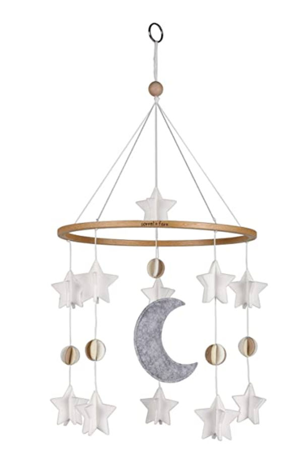 Sorrel + Fern Baby Crib Mobile (Moon, Stars & Planets) - Nursery Decor Ceiling Mobile or Crib Mobile for Boys & Girls added by Morgan Van Roekel