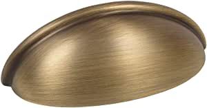 10 Pack - Cosmas 783BAB Brushed Antique Brass Cabinet Hardware Bin Cup Drawer Cup Pull - 3" Inch (76mm) Hole Centers added by Tammy Gerber
