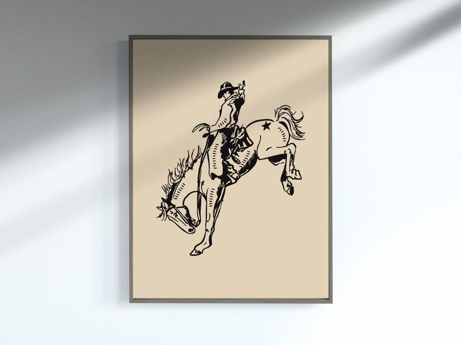 Cowboy Art Western Art PRINTABLE Cowboy Print Vintage - Etsy added by Chloe Ayres