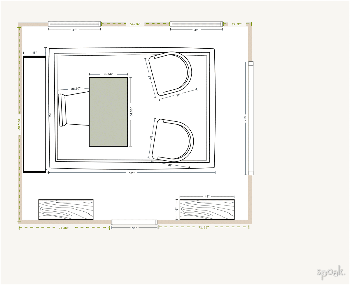 Study Floor Plan designed by Parker Home + Design