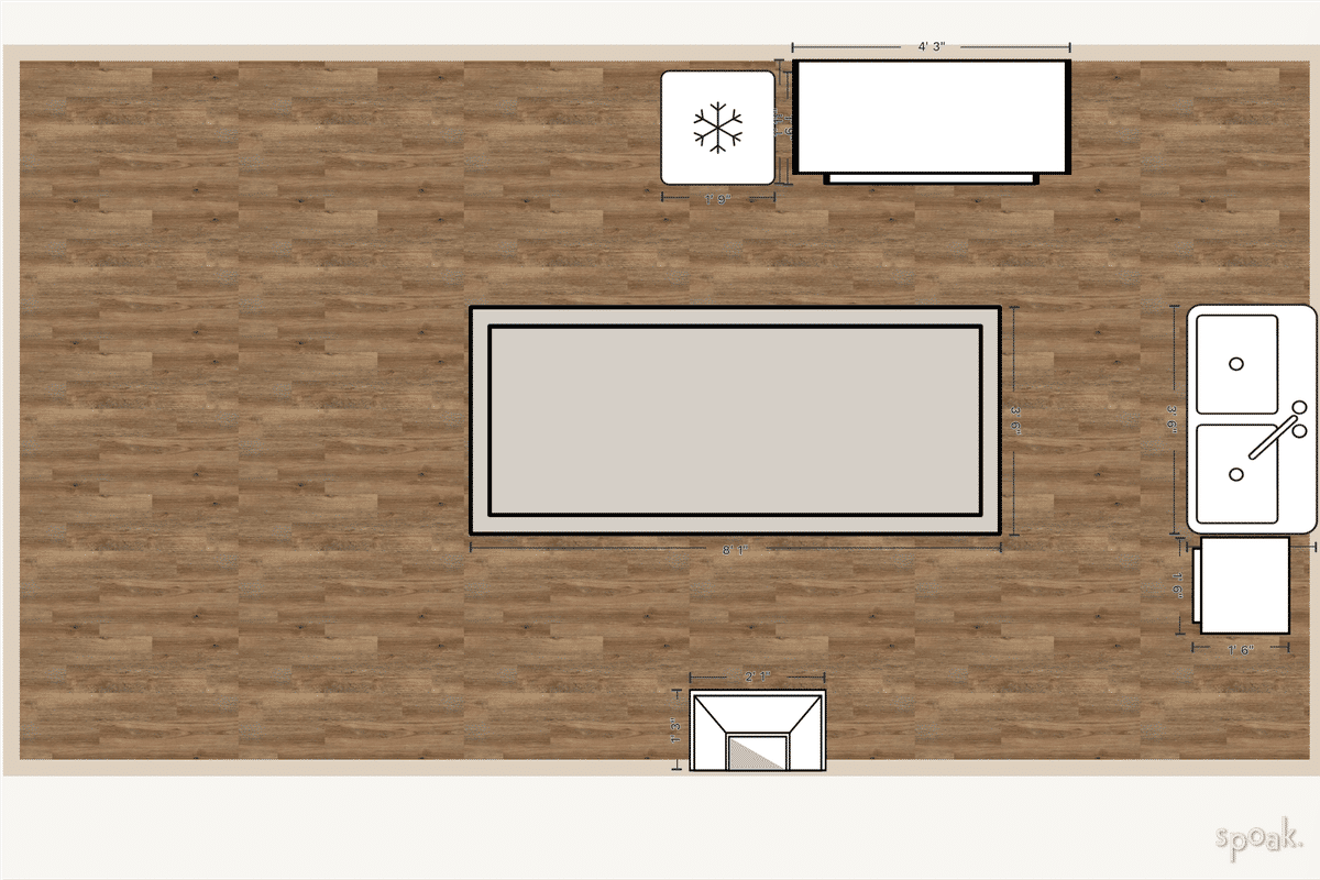Large Kitchen Layout designed by Megan Beck
