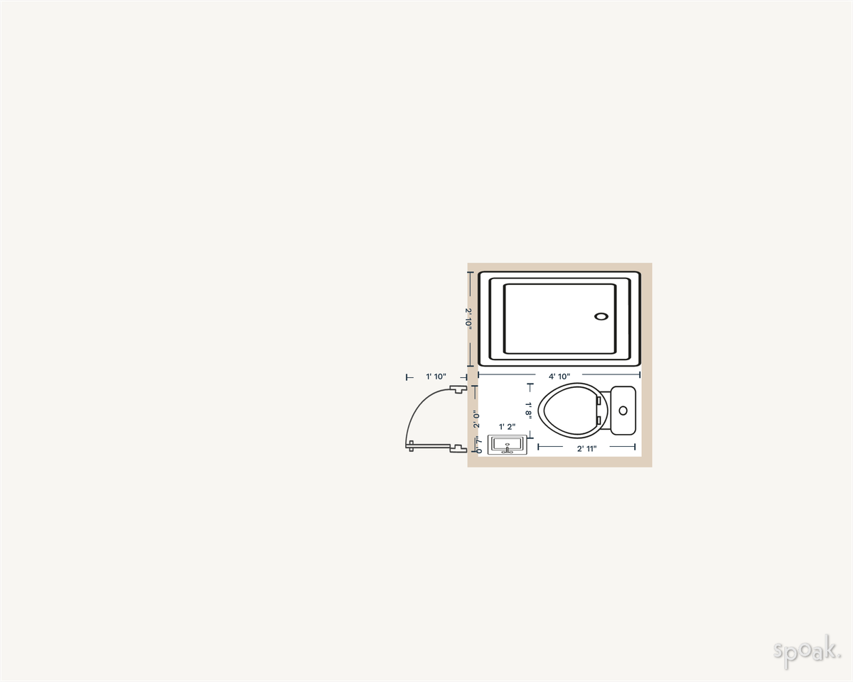 Bathroom Floor Plan designed by Ana Amador