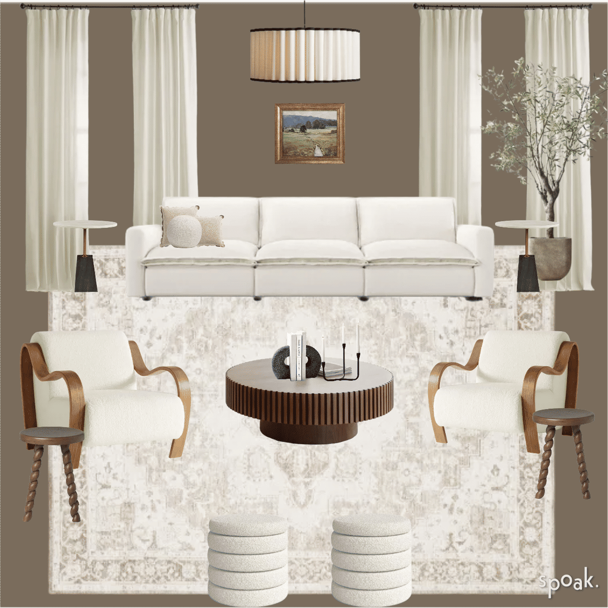Kitchen + Living Room Inspiration designed by Leydi Ortega