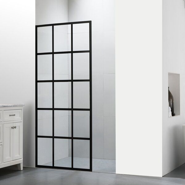 Cyrus 72'' H Framed Fixed Glass Panel with Glass added by Heather Chamberlain
