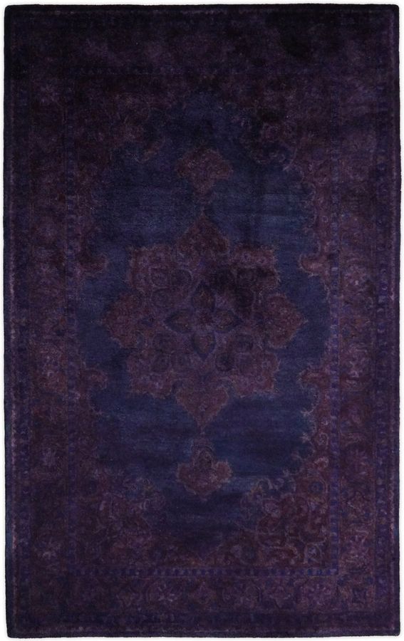 Blue and Purple Plum Handmade Overdyed Premium Wool Area Rug added by Spoak Member