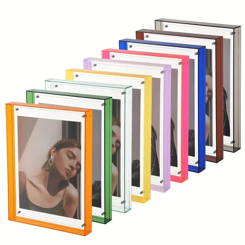 High-transparency Acrylic Photo Frame, Diy Wedding Photo Decoration Display Stand, Christmas And Birthday Gifts (excluding Picture Core) - Temu added by Sarah Jackson