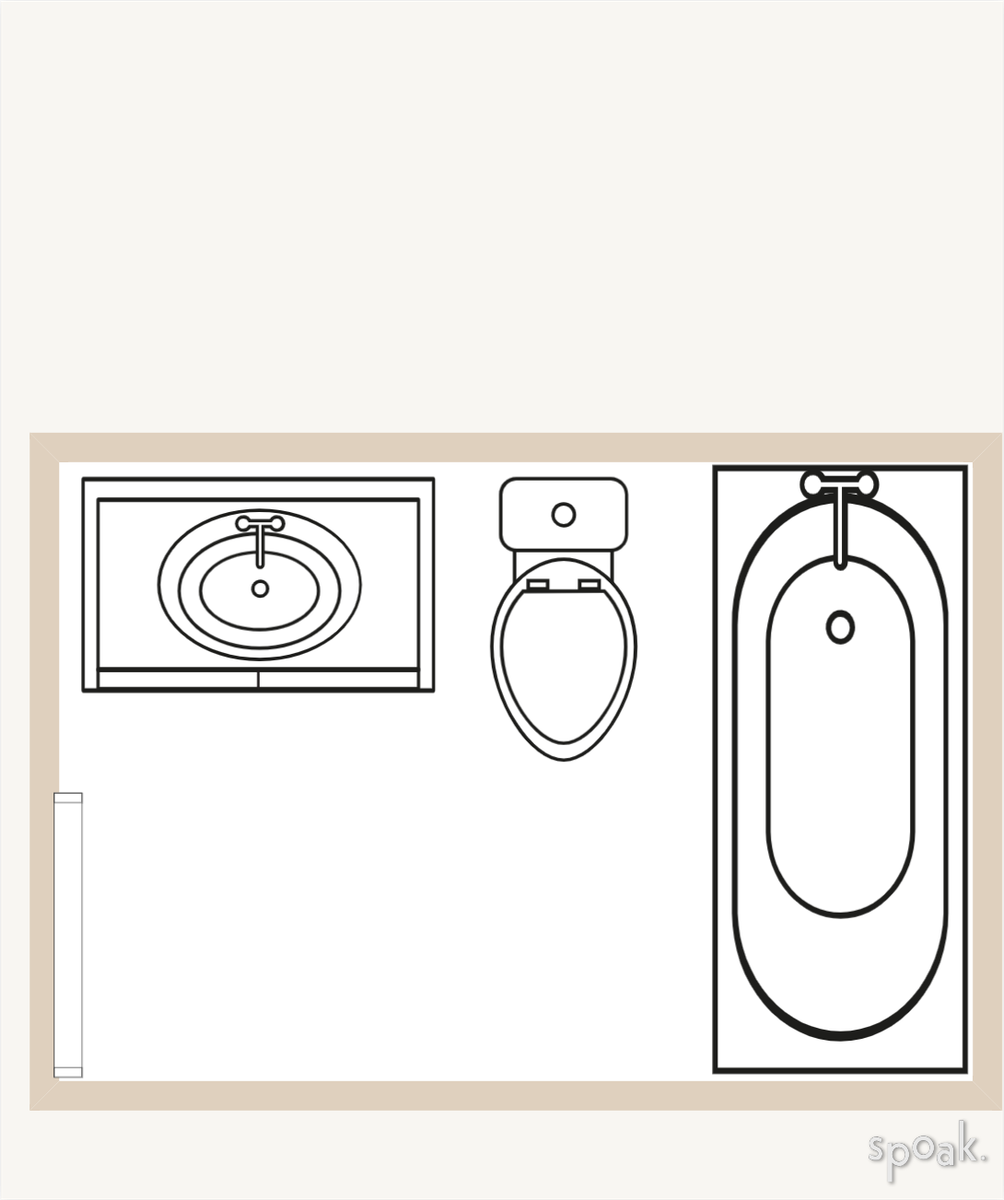 Bathroom Floor Plan designed by Raquel Guerrero