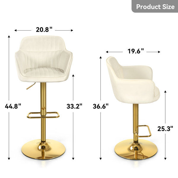 Jonesville Swivel Adjustable Height Bar Stool added by Tiana Olivo