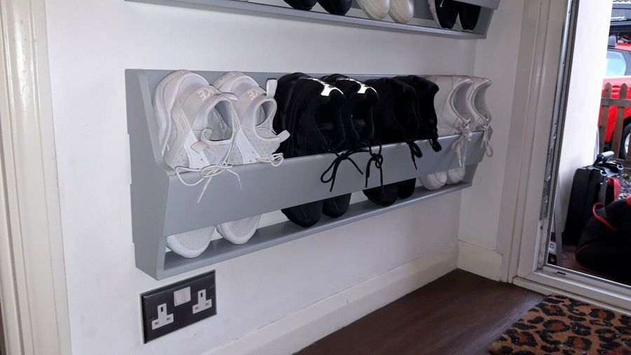 Wall Mounted Shoe Rack/storage Unit  Dulux Diamond Satinwood - Etsy added by Kelli French