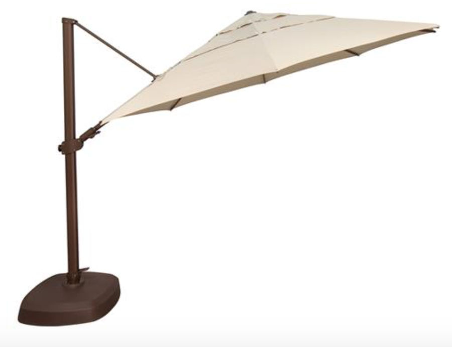 Rylee Modern Classic White Sunbrella Aluminum Cantilever Umbrella added by Tina Robinson