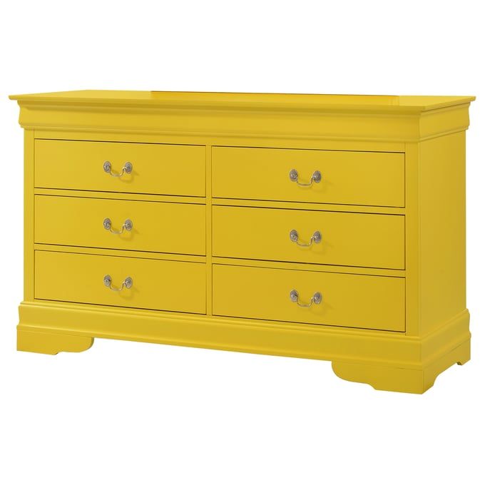 Passion Furniture Louis Phillipe Yellow 6 Drawer Double Dresser added by Melanie Thomas