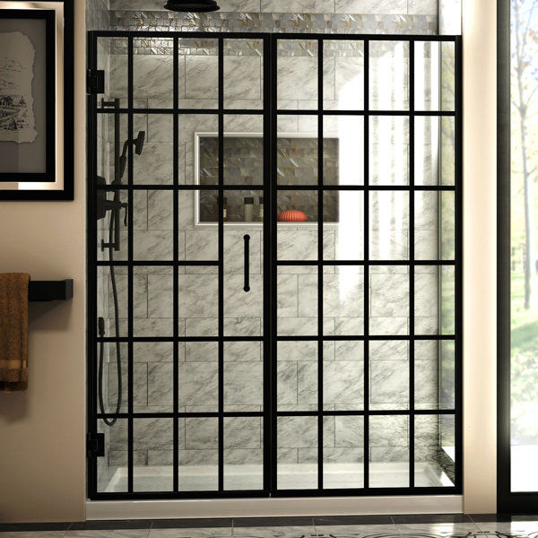 Unidoor Toulon 58" W x 72" H Hinged Framed Shower Door with Clearmax Technology added by Jamie Moon