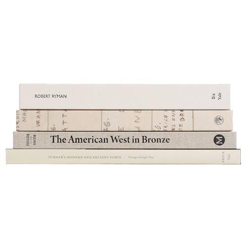 Margarita Mid Century Modern Cream Cloth Hardback Decorative Books - Set of 4 added by Maddy Nimmo