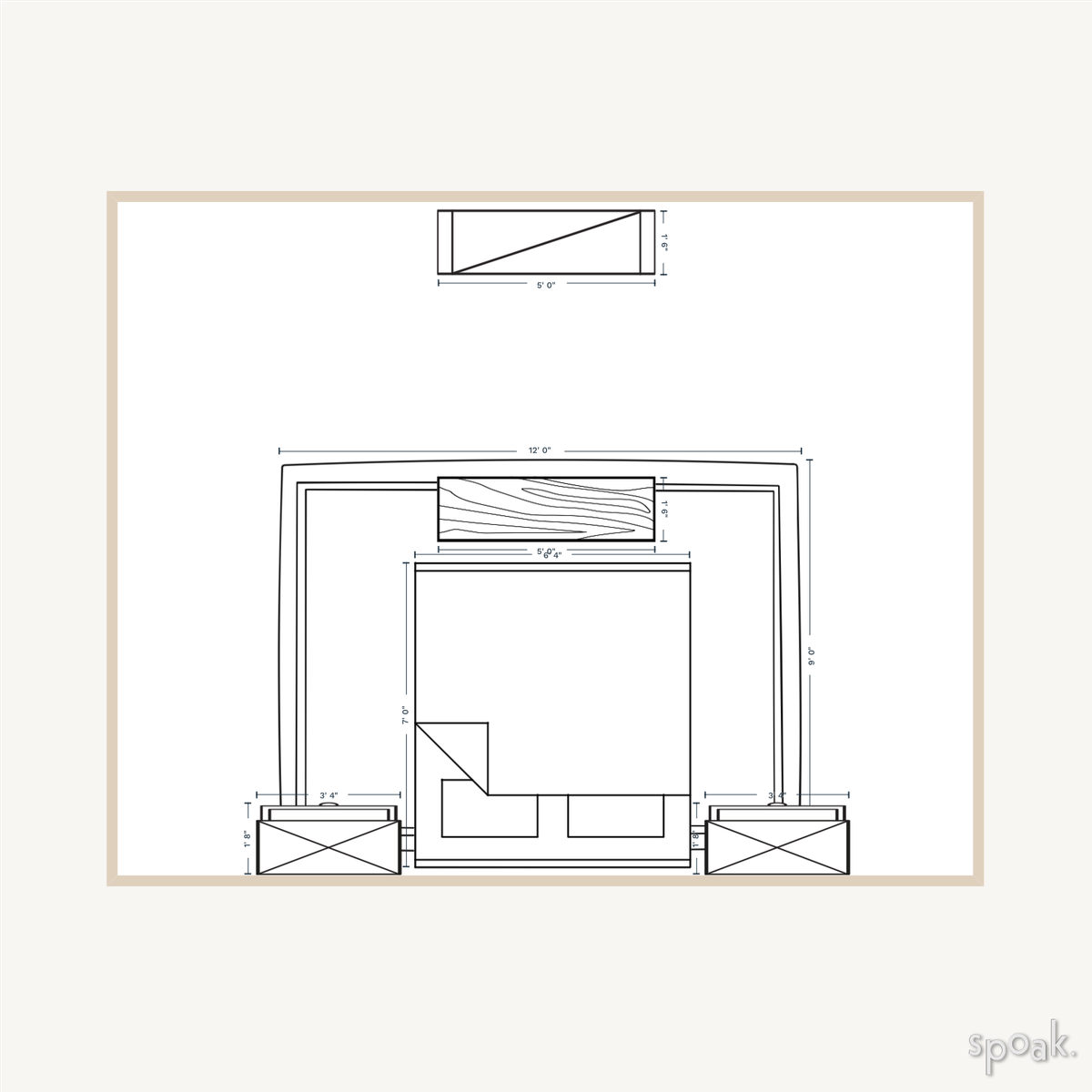 Bedroom Plan designed by Lauren Roman