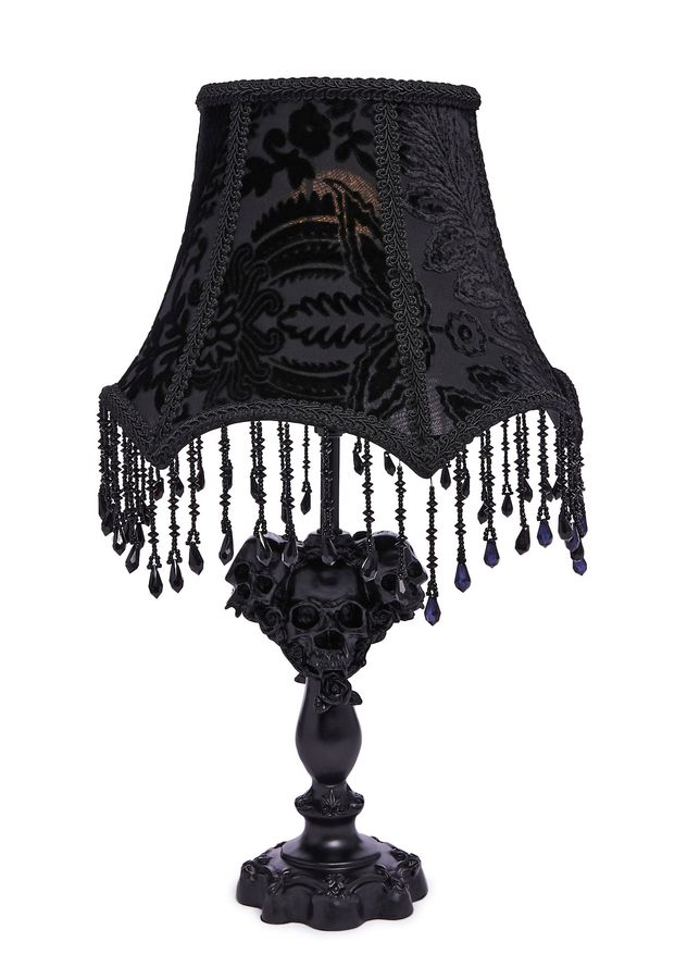 Dolls Home Victorian Lace Bead Table Lamp - Black added by Meg Flores