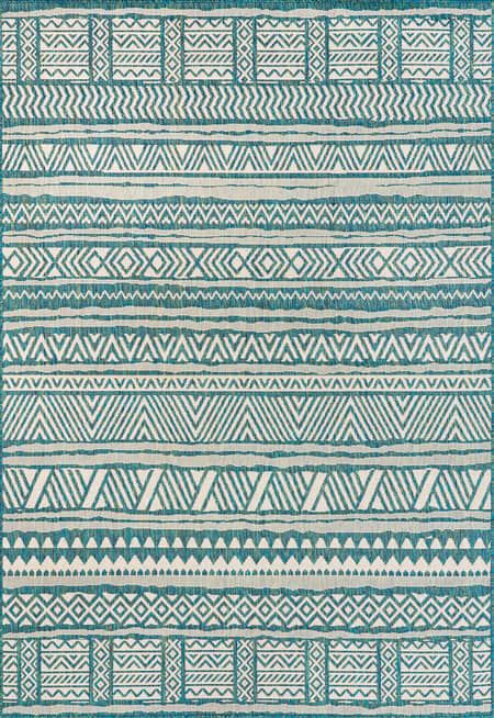 Green Striped Banded Indoor/Outdoor Rug added by Ashley Genard