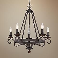 Quoizel Noble 24" Wide Rustic Black Chandelier | www.lampsplus.com added by Veronica Mars