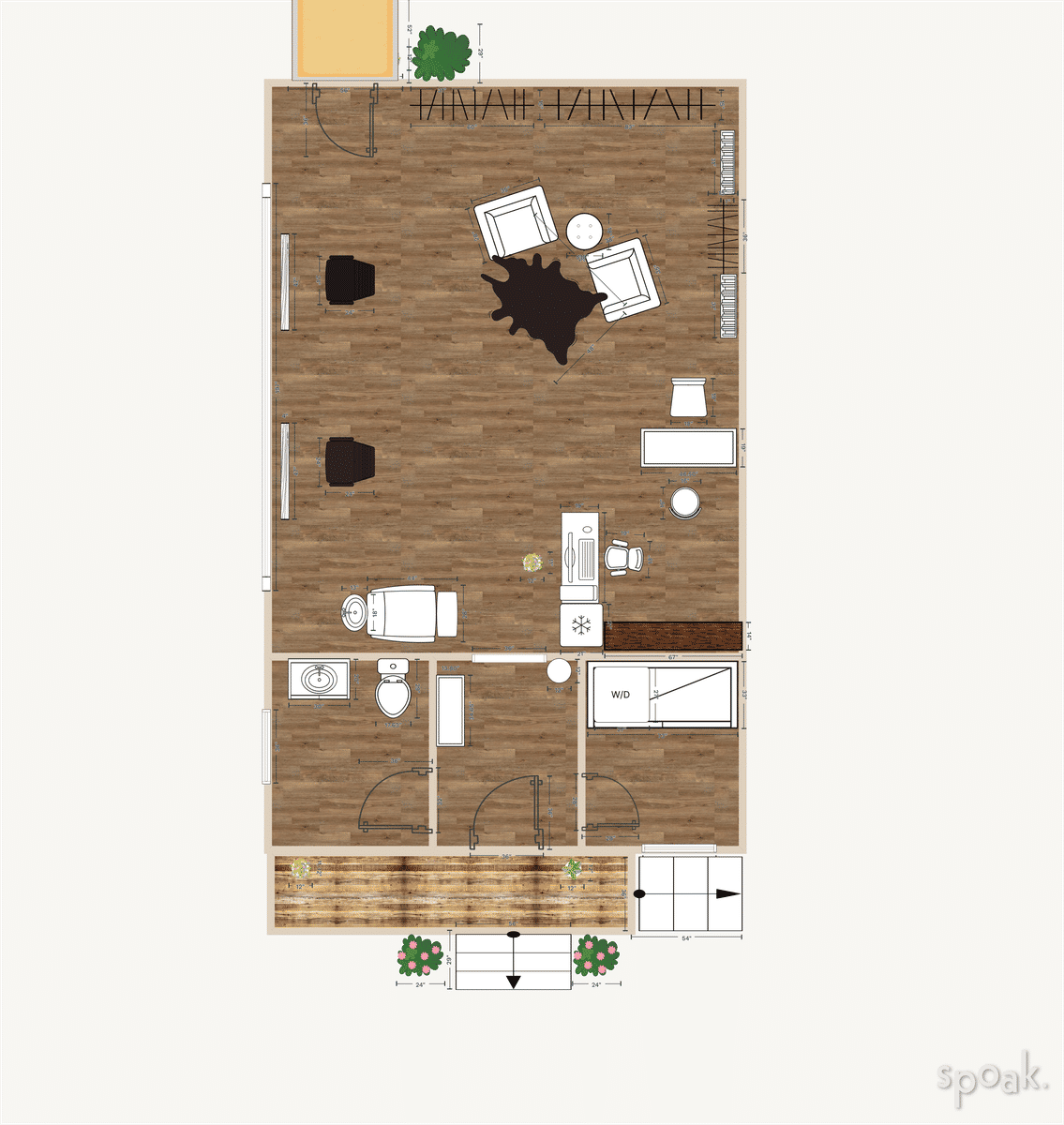 Library Plan designed by Bailly Enright