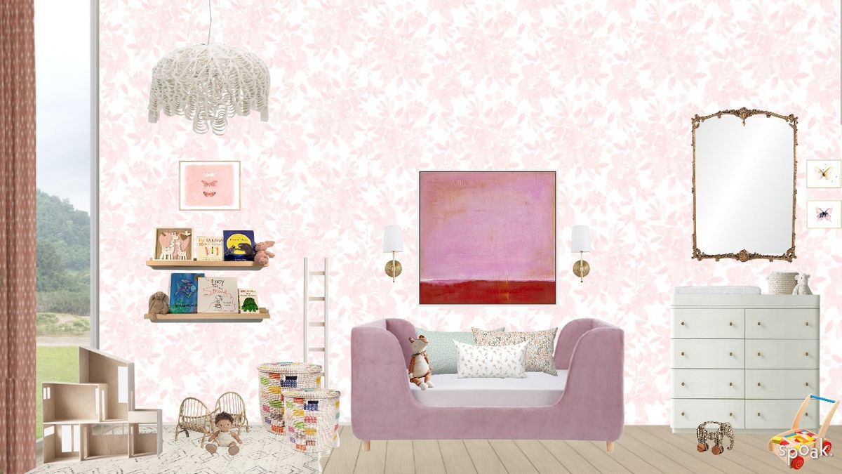 Pink Living Room Inspiration designed by Cristina Stivala