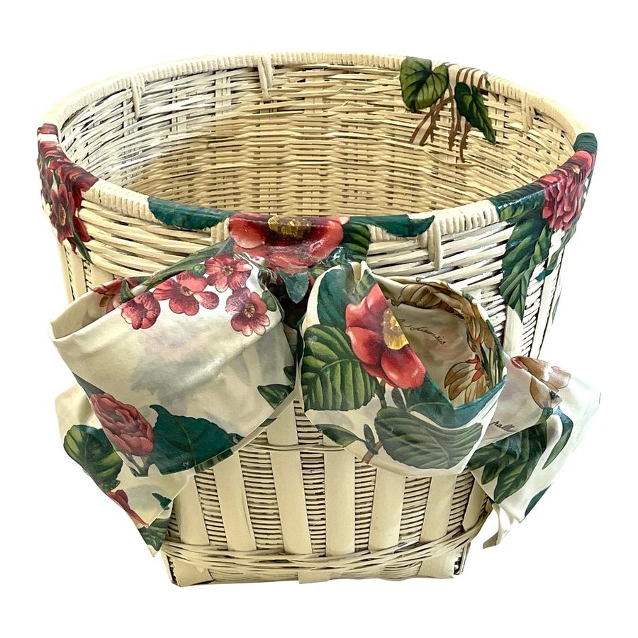 French Painted Floral Decoupage Basket Planter added by Suga Lane / ABBY ESSIE STUDIOS