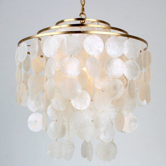 Young House Love Cascade Capiz Chandelier added by Kimberly Hine