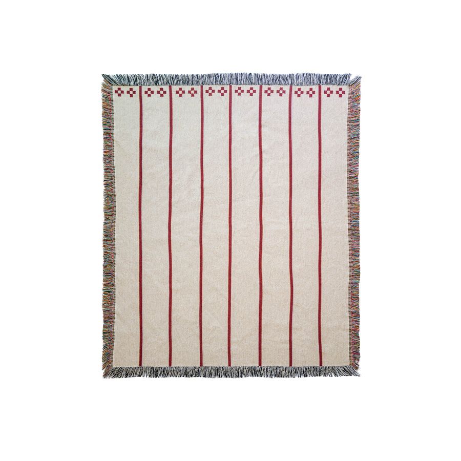 Piña Colada Throw Blanket by Bien Mal. Designed in Los Angeles. Stripes blanket. added by Nichole Hill