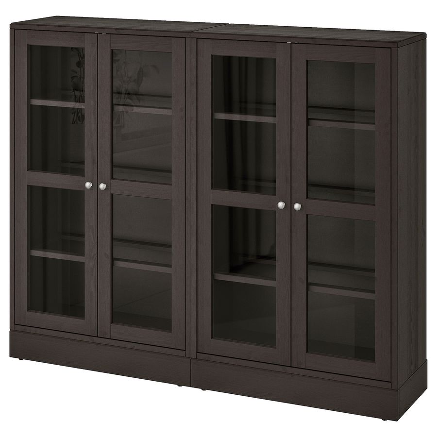 HAVSTA Storage combination w/glass doors, dark brown, 633/4x145/8x523/4" - IKEA added by Jana Lesh