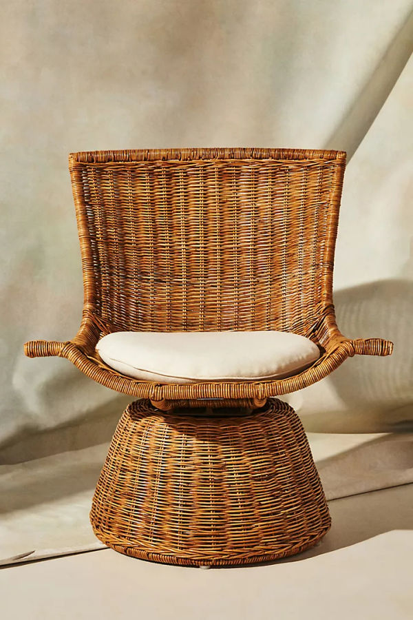 Healdsburg Rattan Swivel Chair added by Home Stylist Palo Alto