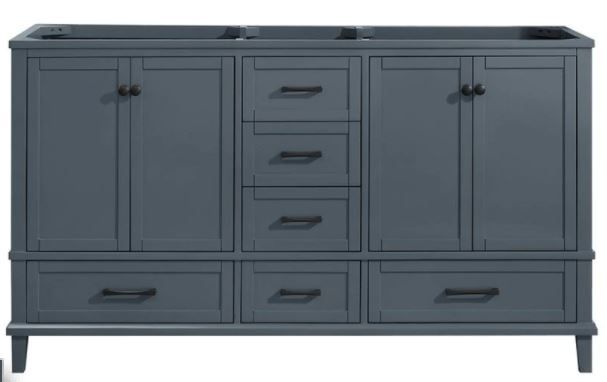 Merryfield 60 in. W x 21-1/2 in. D Bathroom Vanity Cabinet Only in Dark Blue-Gray added by Kathryn Dean