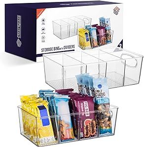 ClearSpace Plastic Pantry Organizers and Storage Bins with Removable Dividers – Perfect Kitchen Organization or Pantry Storage – Refrigerator Organizer Bins, Cabinet Organizers (2 Pack) added by Rachel Fedorov