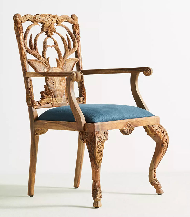 Handcarved Menagerie Deer Armchair added by Mary Thomason