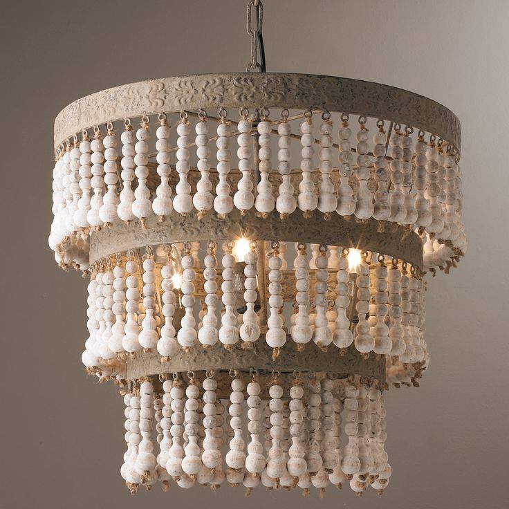 Three Tiered Wood Beaded Chandelier | Wood bead chandelier, Wood chandelier, Beaded chandelier added by kenndy bermudez