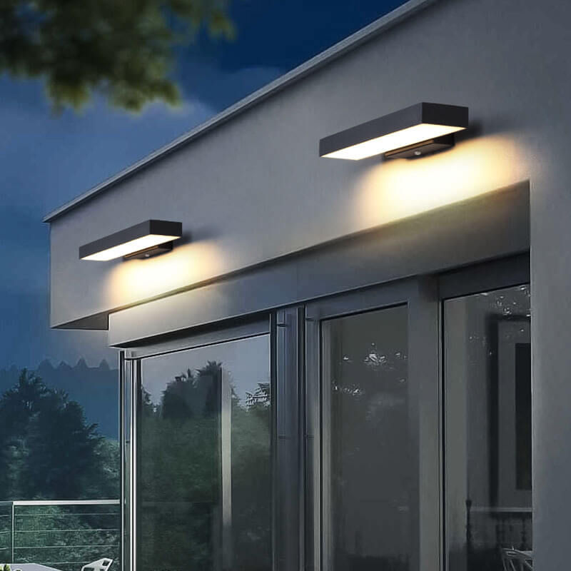 Modern Minimalist Rectangular Flat LED Sensor Outdoor Waterproof Wall Sconce Lamp added by Christina Robinson