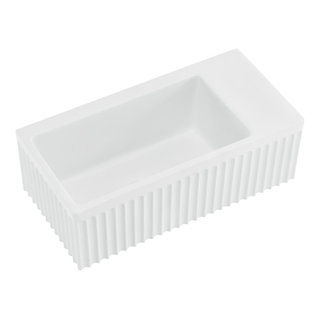 Delice 24" Rectangle Wall-Mount Bathroom Sink, Matte White - Contemporary - Bathroom Sinks - by Swiss Madison | Houzz added by Brooke Schwartz
