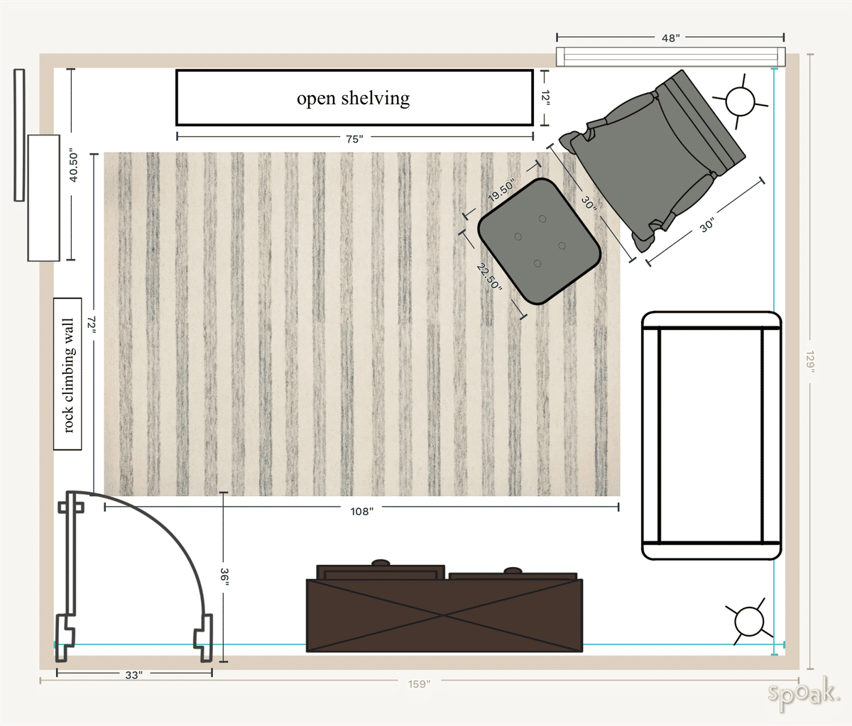 Nursery Floor Plan designed by Heidi Fisk
