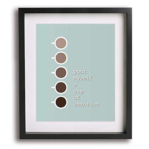 Modern kitchen decor inspired by 9 To 5 by Dolly Parton - song lyric wall art music poster, teacher appreciation gifts, home office coffee artwork for coworker boss friend added by Janae Sullivan
