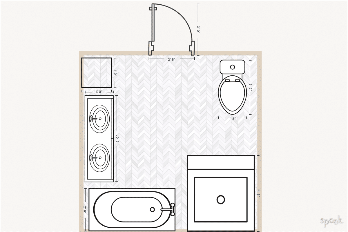 Bathroom Layout designed by Toby Hanyok