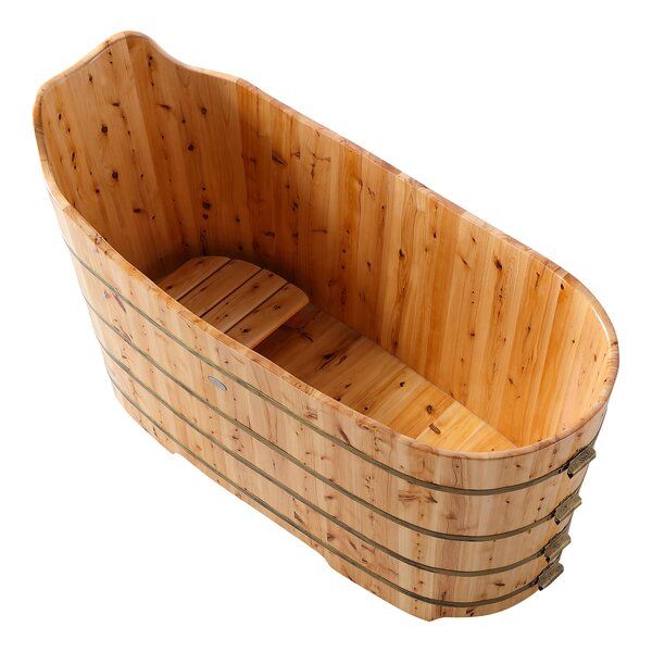 59'' x 25.6'' Freestanding Soaking Solid Surface Bathtub added by Colette Peters