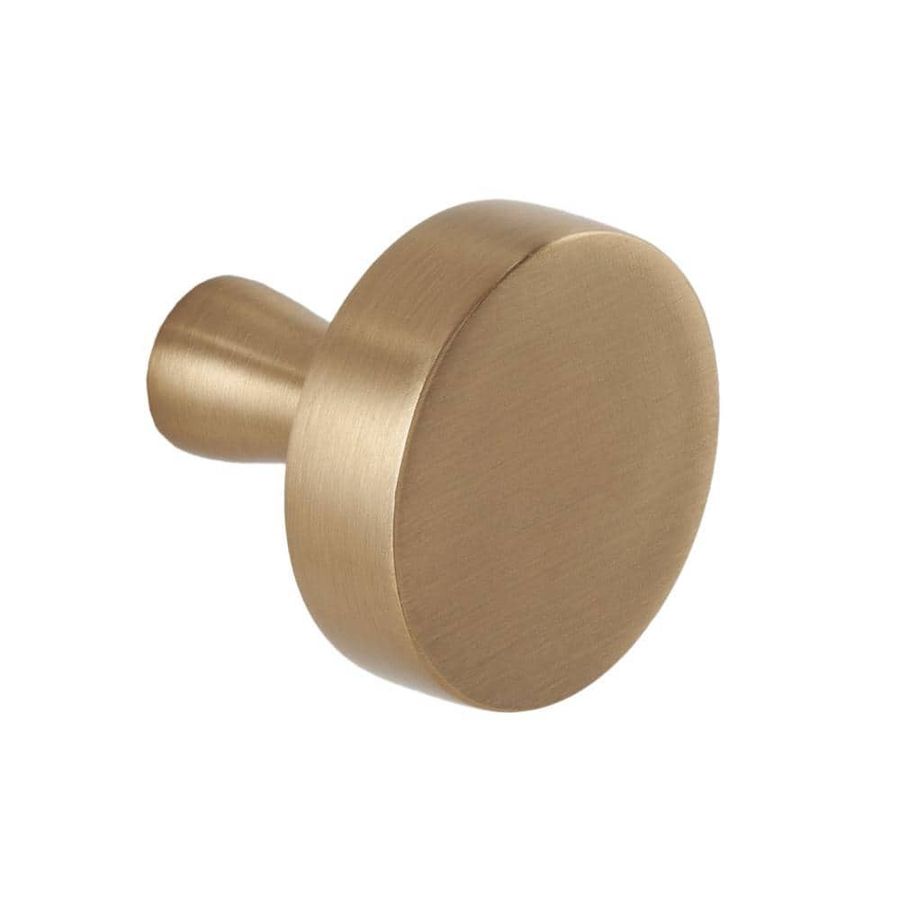 Sumner Street Home Hardware The Perfect 1-1/8 in. Satin Brass Cabinet Knob RL020175 - The Home Depot added by Rachel DeSchepper