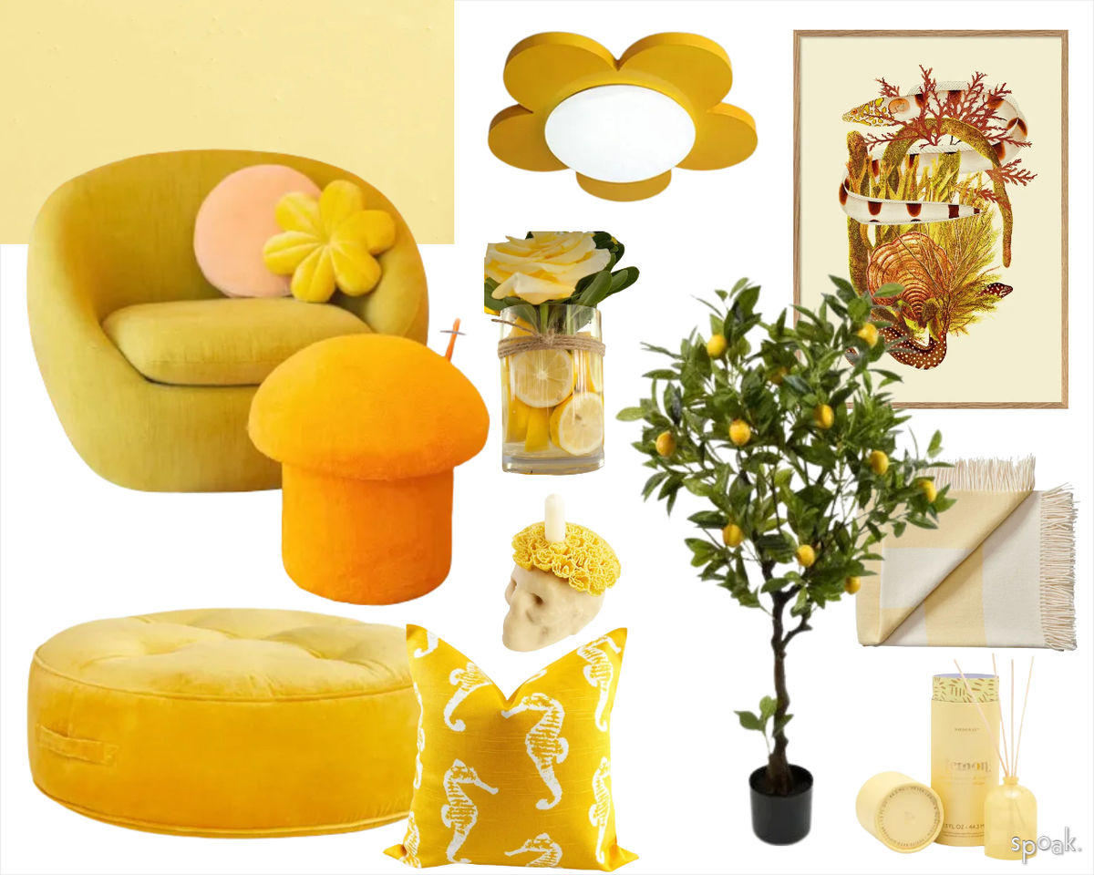 Gold Living Room Inspiration designed by Samantha Rice